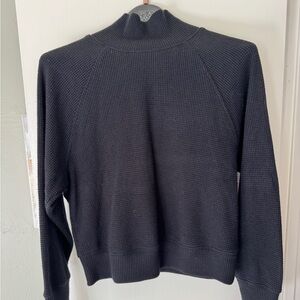 ALO Waffle Weekend Escape Mock Neck Long Sleeve